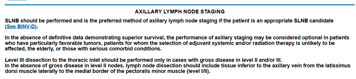 AXILLARY LYMPH NODE STAGING