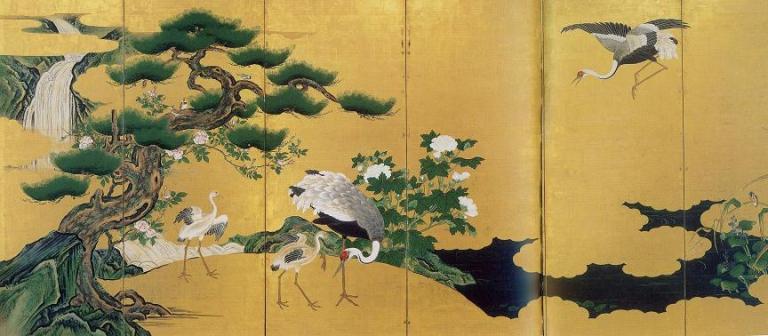 'Cranes' by Kanō Einō