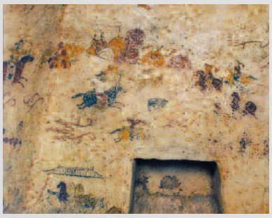 East wall of the antechamber: military procession scene