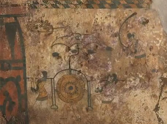 Wall paintings on Eastern Wall (Left lower section)