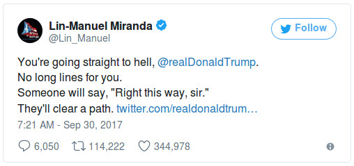 Lin-Manuel Miranda vs Trump
