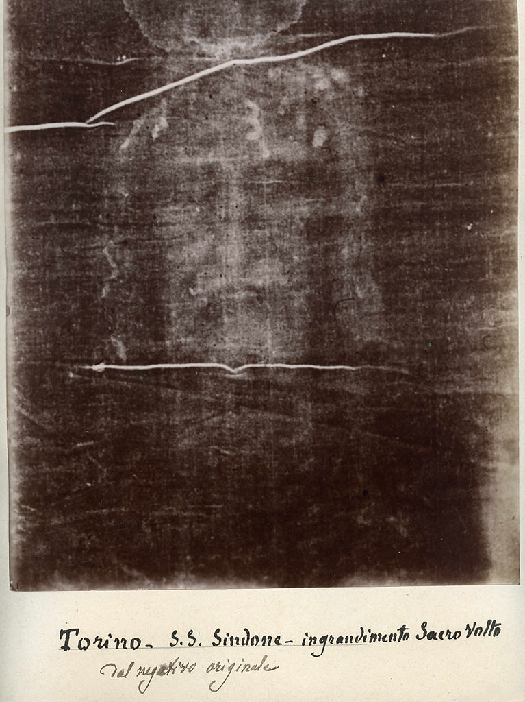 Shroud of Turin (Photograph by Secondo Pia, 1898.)
