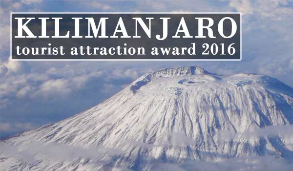 Mt. Kilimanjaro won the tourist attraction award 2016.