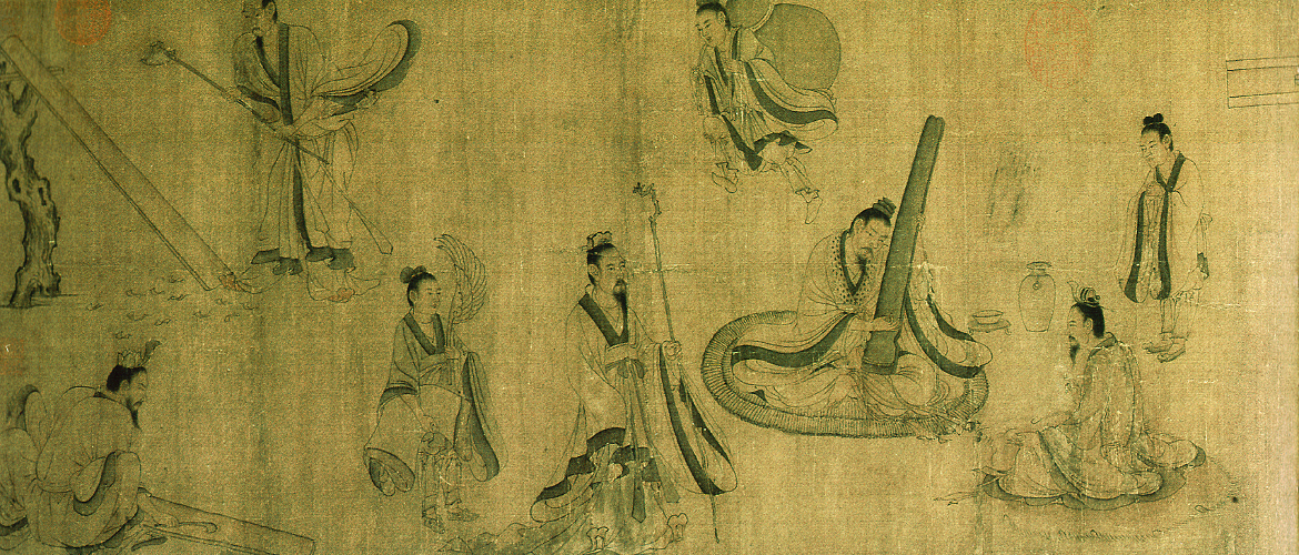 Chopping Qins 斲琴圖卷