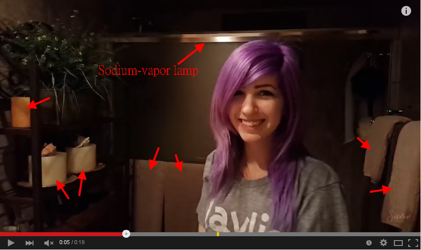 hair-color is violet under white light.
