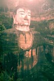 Giant Buddha sculpted into the cliff at Leshan, SICHUAN, CHINA