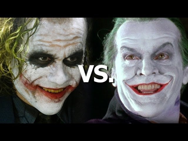 Heath Ledger vs. Jack Nicholson as The Joker in the Batman movies