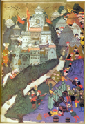 Battle of Nicopolis in 1396. Painting from 1523.