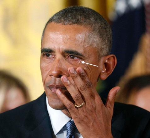 Obama in tears
