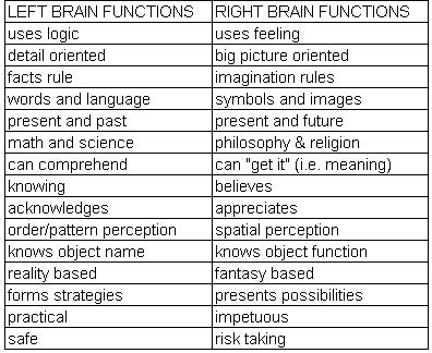 what is the function of the right hemisphere