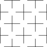 Grid version of Ehrenstein illusion