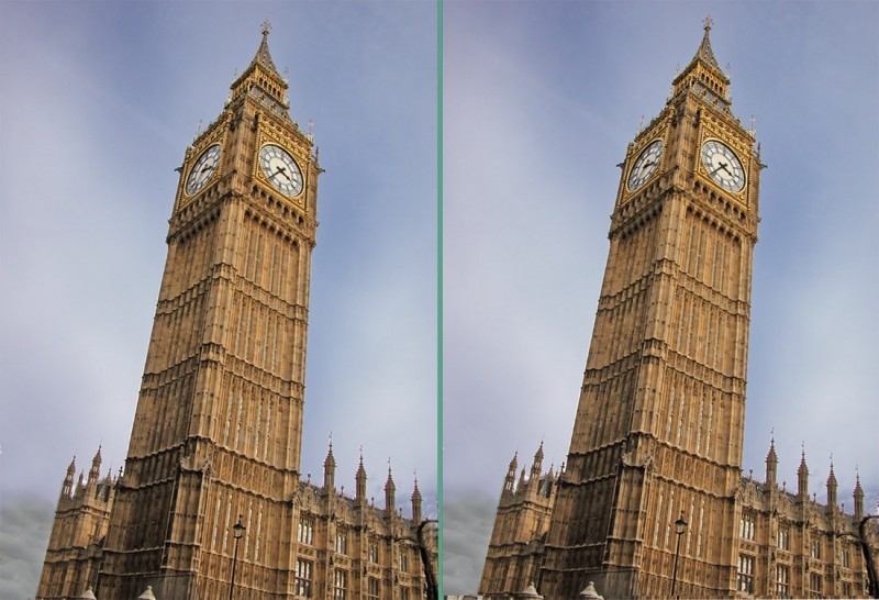 Leaning tower illusion: Big Ben