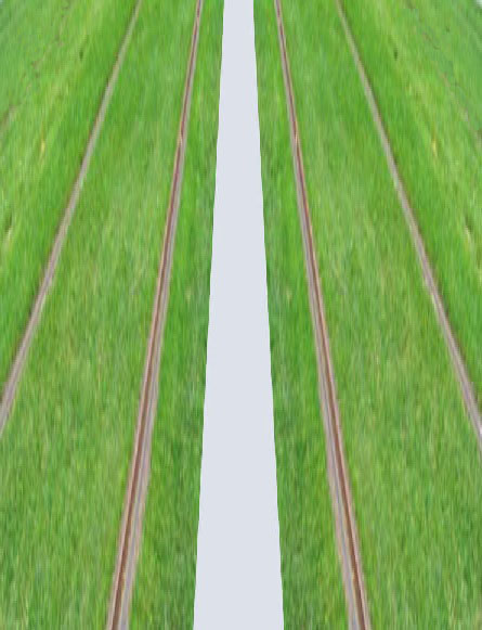 Two parallel lines are perceived to converge in the distance
