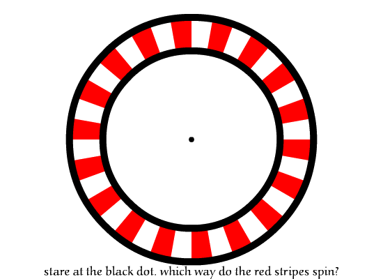 Spinning red stripes