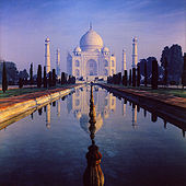 Taj Mahal, a mausoleum located in Agra, India.
