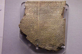 Flood story tablet from epic of gilgamesh