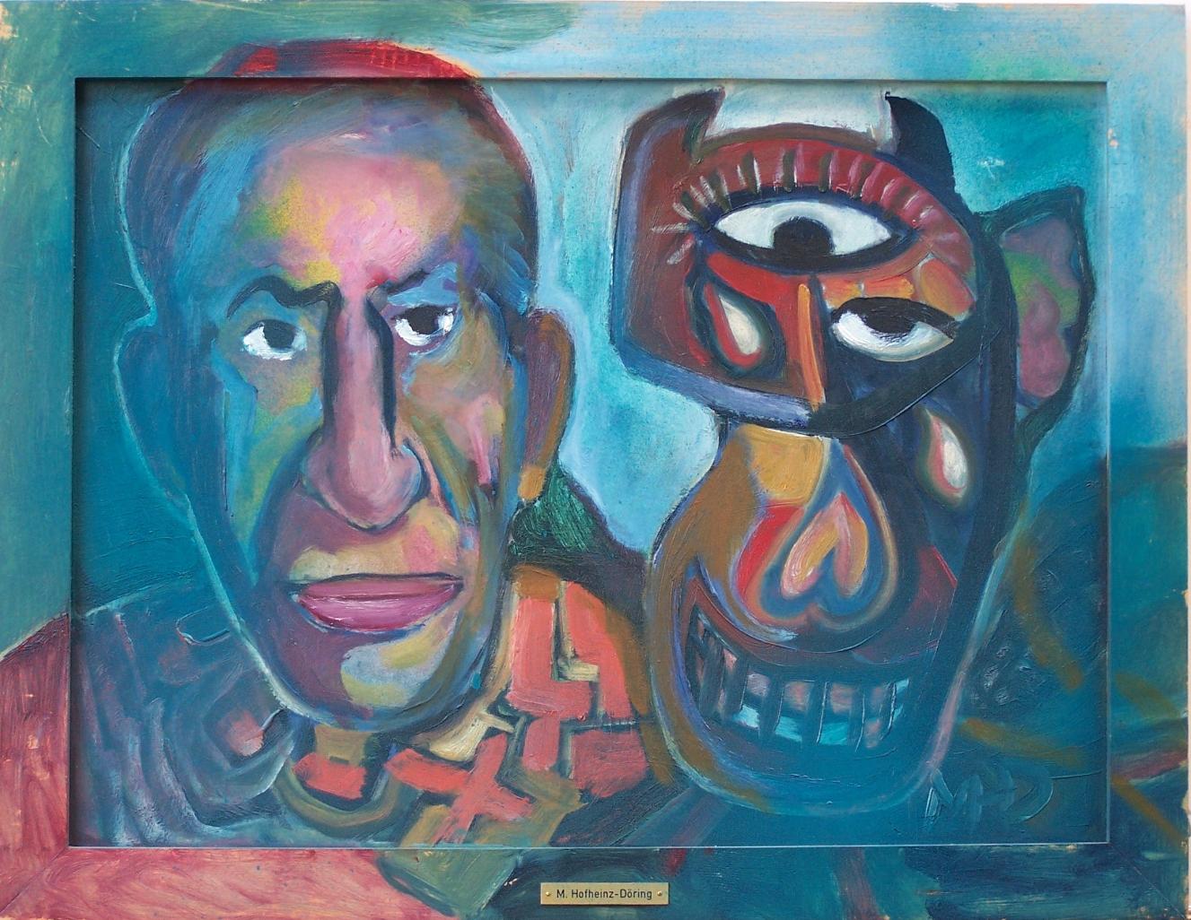 Picasso und Stiermaske (1970) by Margret Hofheinz-Doring