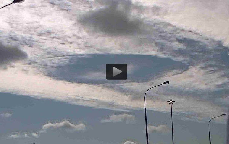 Fallstreak hole over Moscow Russia ,September 05,2012